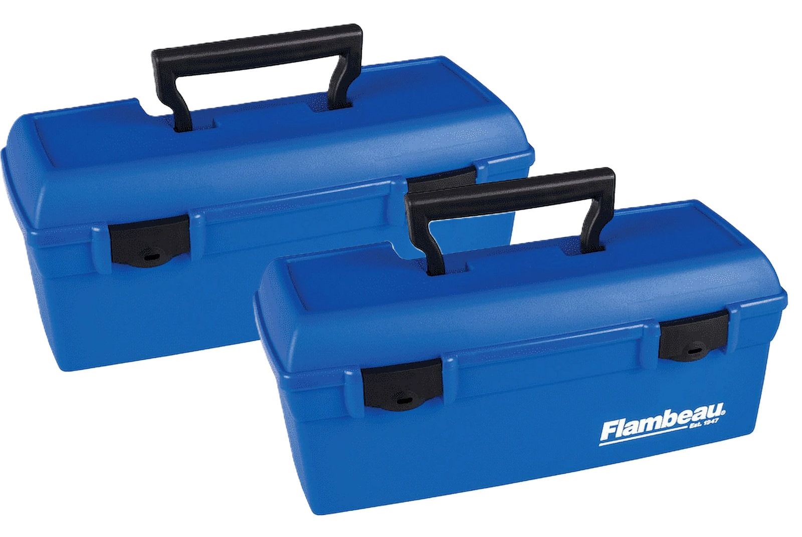 2x Flambeau Outdoors 6009TD Lil Brute Fishing Tackle Box 13 inches Long 2x Flambeau Outdoors 6009TD Lil Brute Fishing Tackle Box 13 inches Long