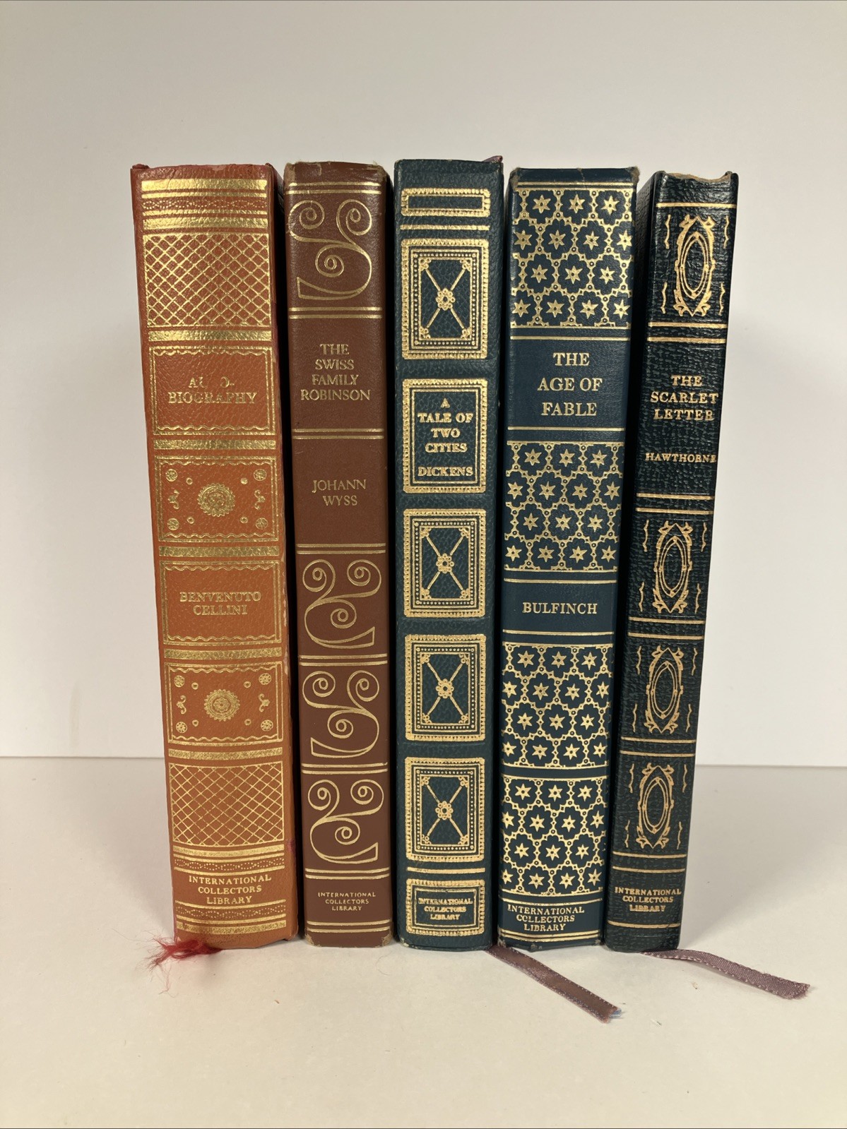 International Collectors Library Book Set Lot of 5 - Dickens Scarlett Letter ++