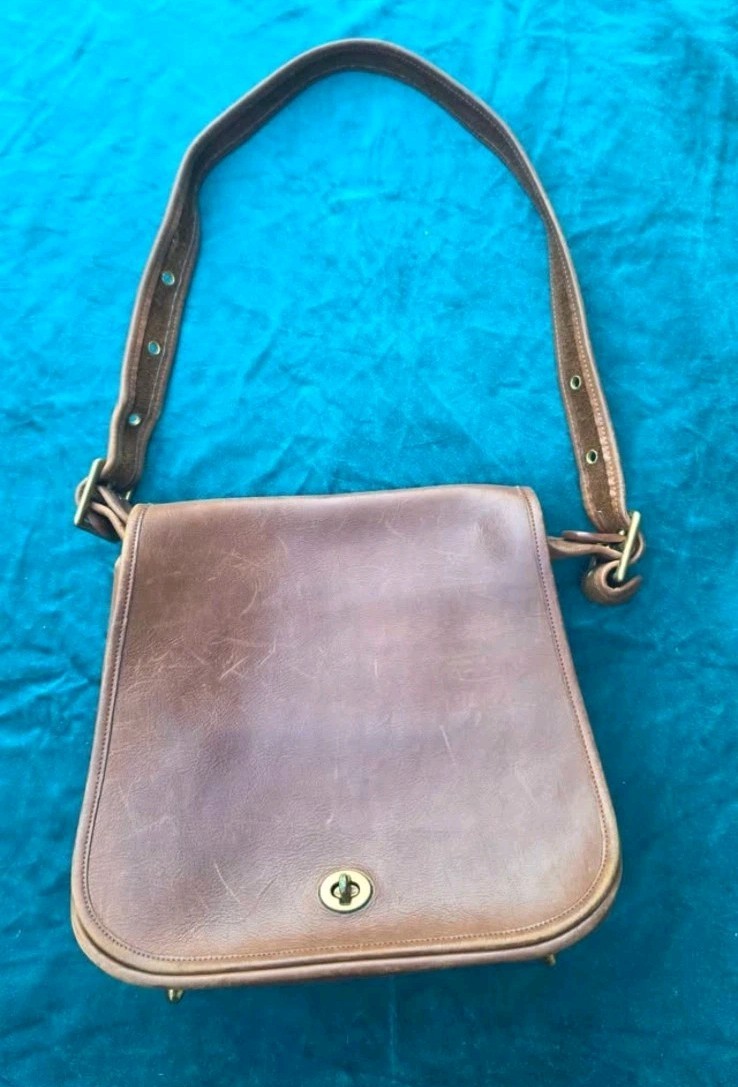 1970s Coach NYC Era Stewardess Bag Tobacco Leather 1970s Coach NYC Era Stewardess Bag Tobacco Leather