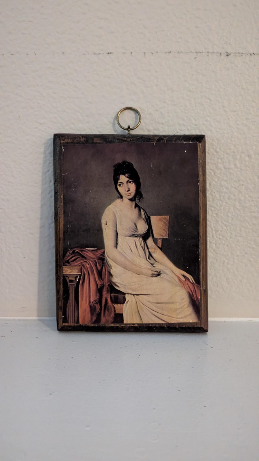 Vintage 1970s Wood Art Plaque Portrait of a Young Woman Jacques David Vintage 1970s Wood Art Plaque Portrait of a Young Woman Jacques David