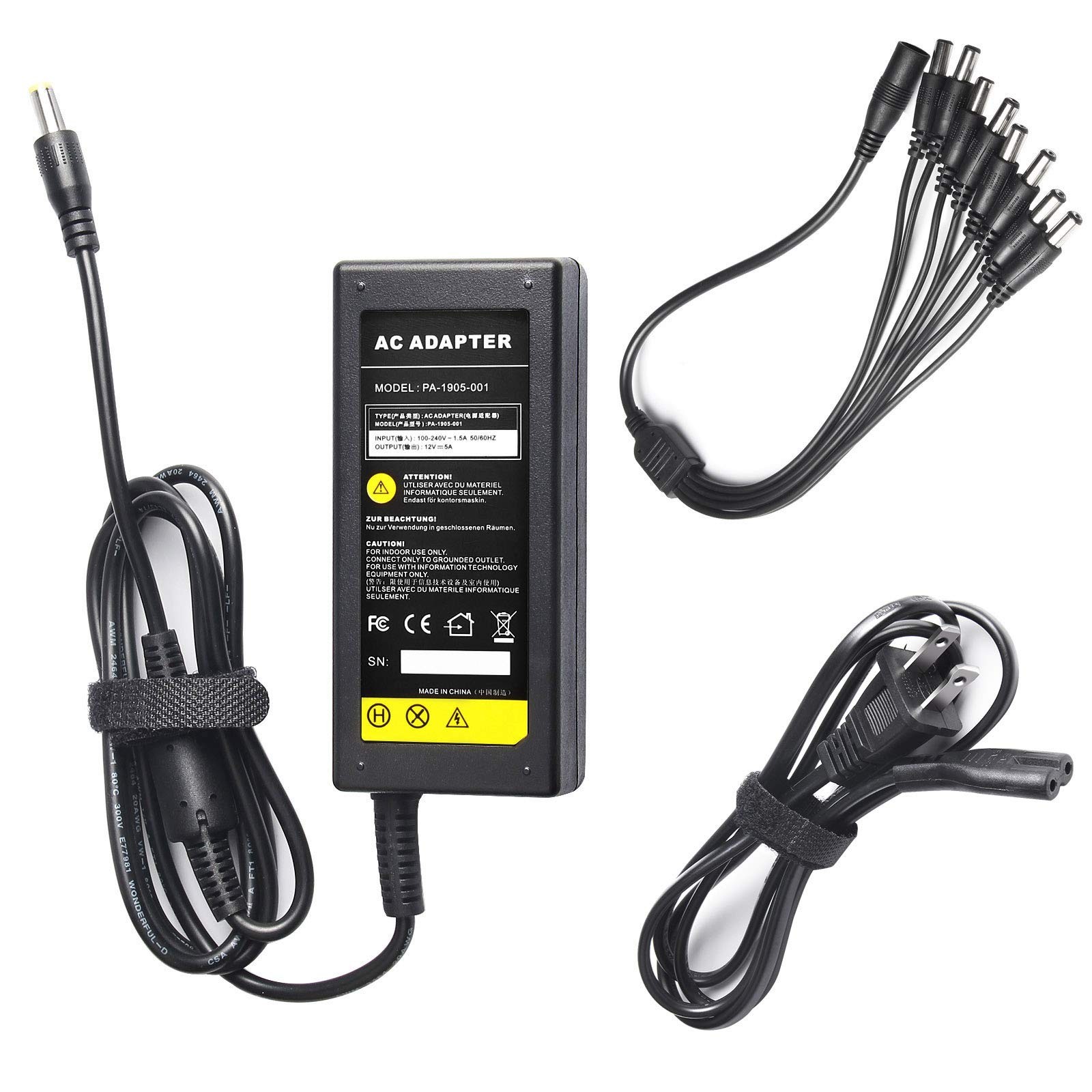 Fancy Buying Security Camera Power Adapter 12V 5A 100V-240V AC to DC Black Fancy Buying Security Camera Power Adapter 12V 5A 100V-240V AC to DC Black
