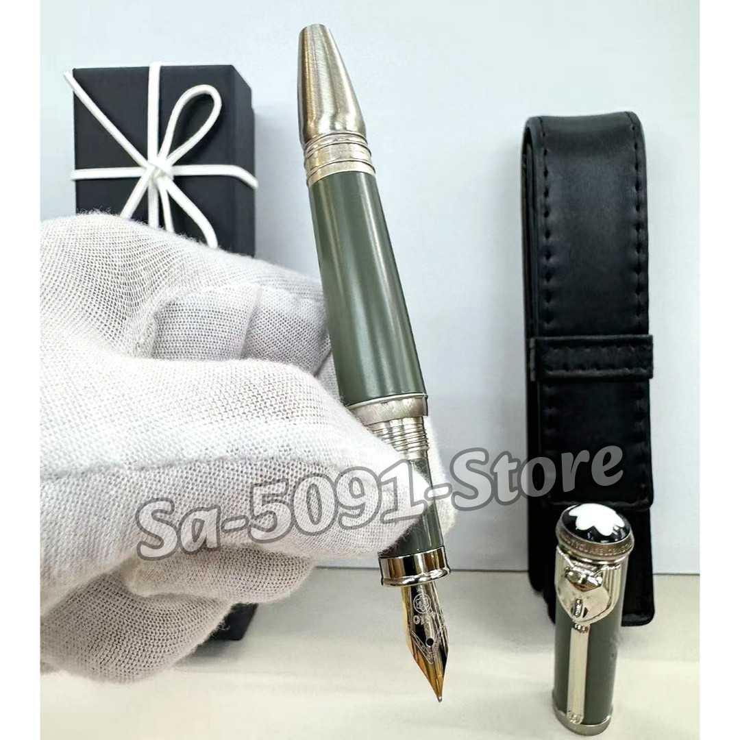 MONTBLANC Rudyard Kipling Writers Edition Green/Silver Fountain Pen With Box MONTBLANC Rudyard Kipling Writers Edition Green/Silver Fountain Pen With Box