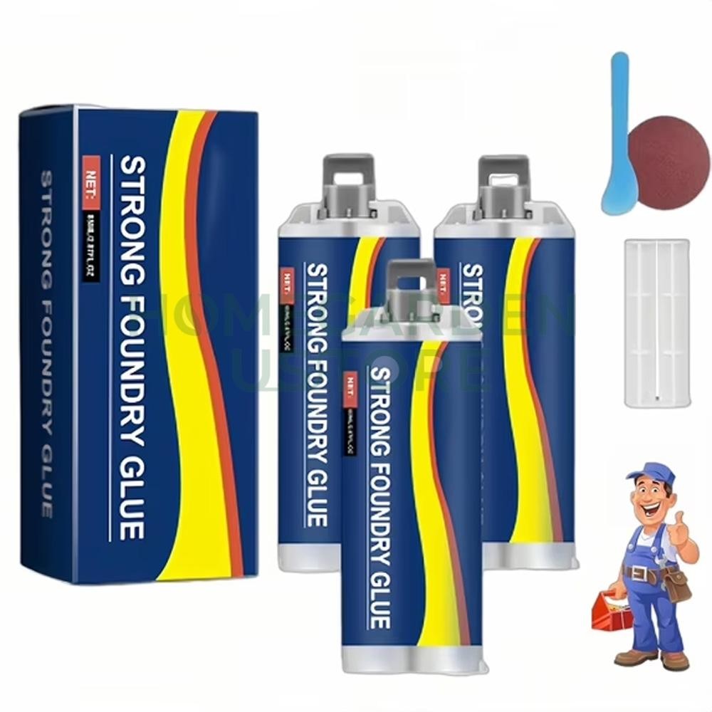 3PACK Strong Foundry Glue,Metal Repair Glue, AB Metal Glue Heary Duty Weld 85ml