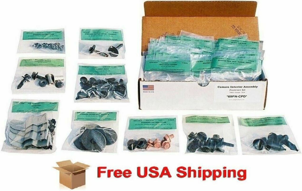 Fits 1973-76 Chevy Camaro AMK Master Interior Screw Kit 381 pcs