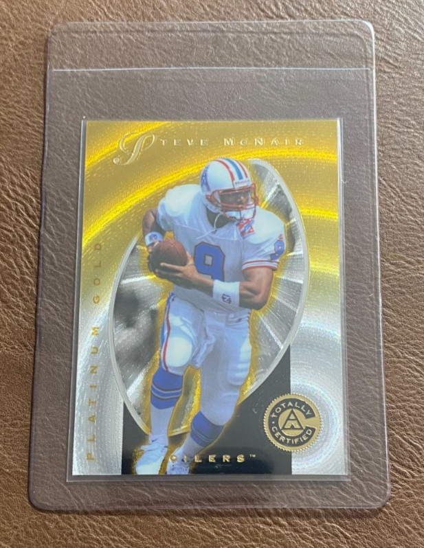 1997 pinnacle totally certified platinum gold # 30 Steve McNair 1997 pinnacle totally certified platinum gold # 30 Steve McNair