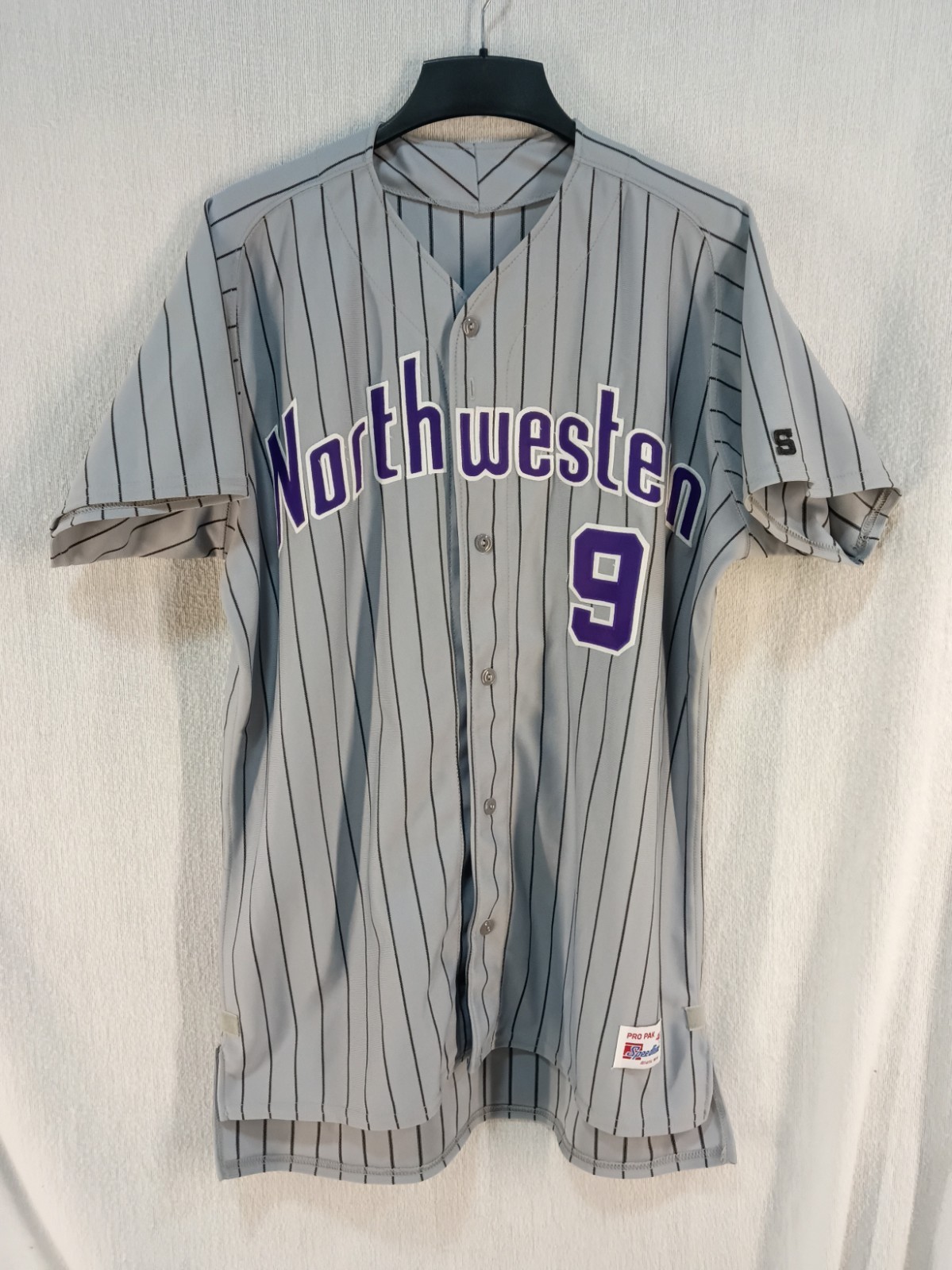 Vintage 1998 Northwestern Wildcats Team Issued Baseball Jersey #9 Speedline Pro