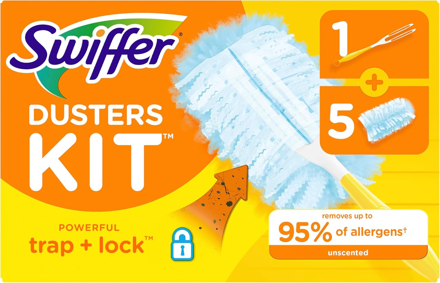 Swiffer Dusters Starter Kit 6 Piece Set Handle + 5 Dusters Unscented Swiffer Dusters Starter Kit 6 Piece Set Handle + 5 Dusters Unscented