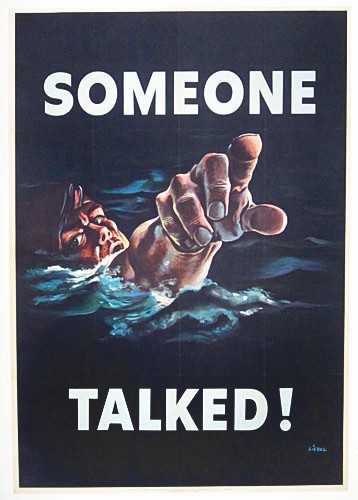 Original 1942 WWII Don't Talk Poster - Someone Talked - Siebel Original 1942 WWII Don't Talk Poster - Someone Talked - Siebel