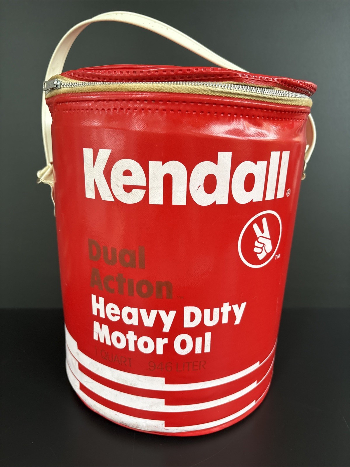 Original Rare Vintage Kendall Motor Oil Cooler Bucket Mechanic Shop Ad Display