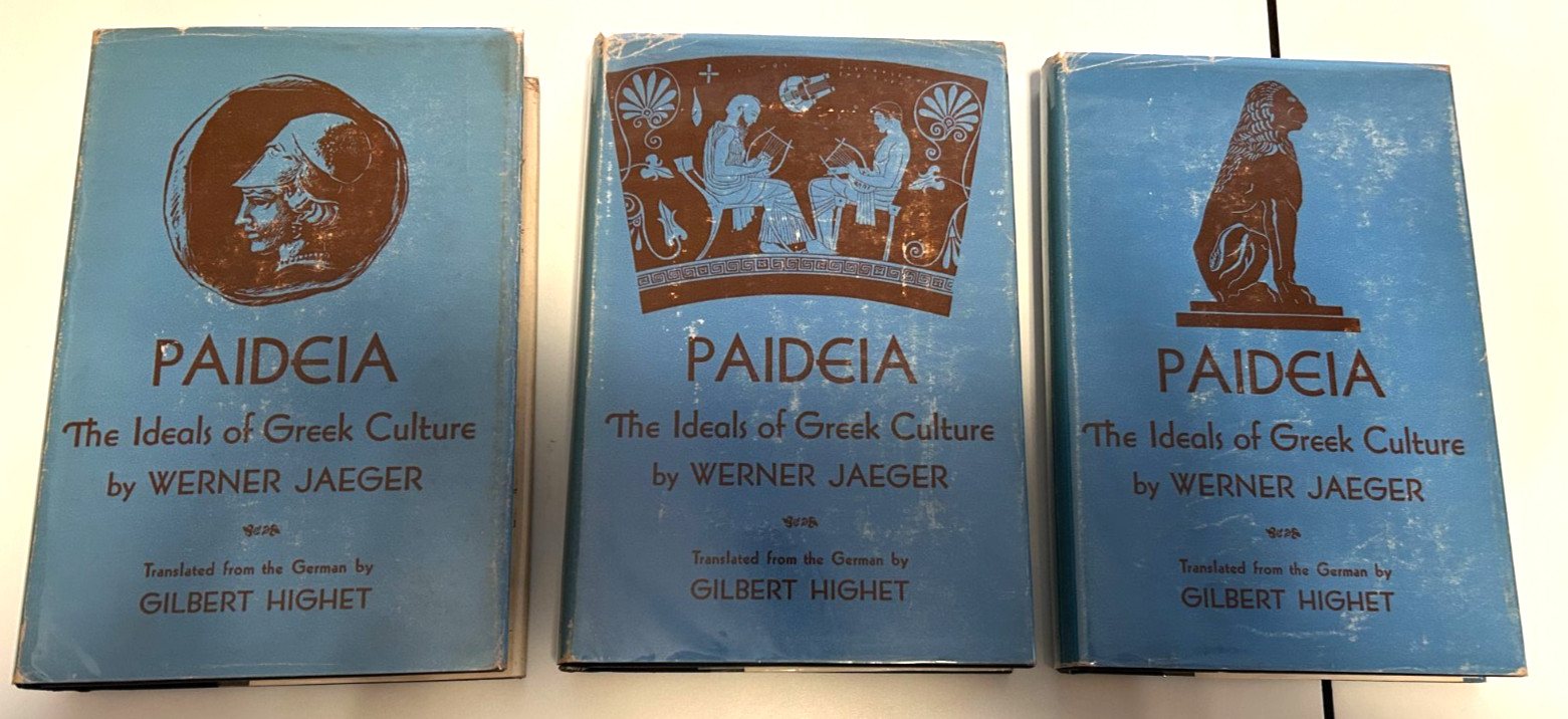 Paideia: The Ideals of Greek Culture, by Werner Jaeger, 1944 (rare find)