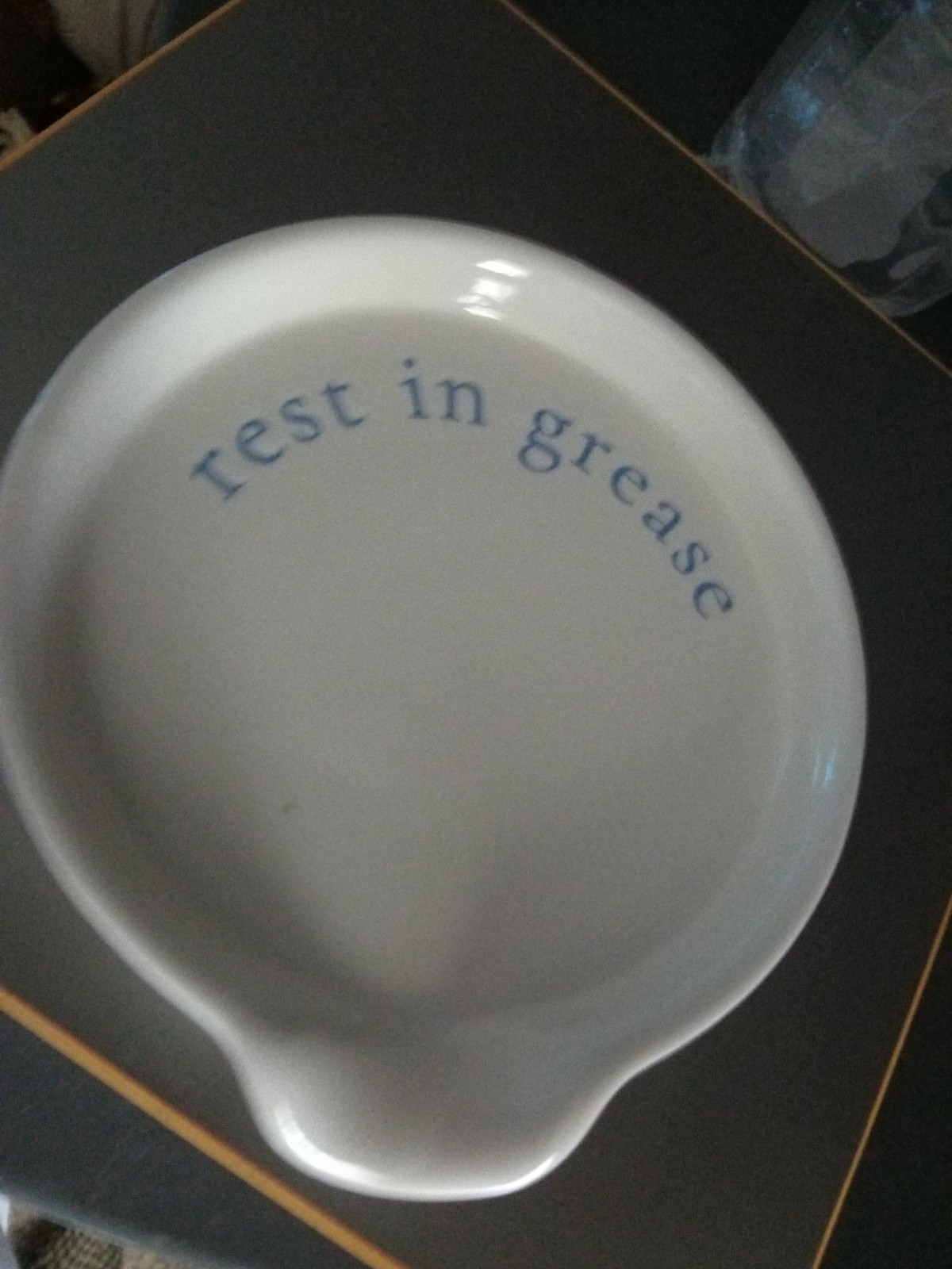 Rest in Grease Ceramic Spoon Rest 5\