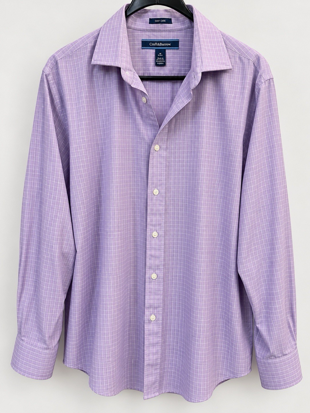 Croft & Barrow Men’s Lavender Plaid Dress Shirt Easy Care Size 17 36/37 Croft & Barrow Men’s Lavender Plaid Dress Shirt Easy Care Size 17 36/37
