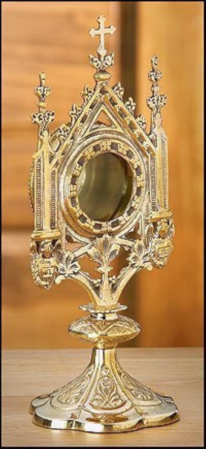 GOF Brass Monstrance Reliquary 5 X 11 1/2 GOF Brass Monstrance Reliquary 5 X 11 1/2