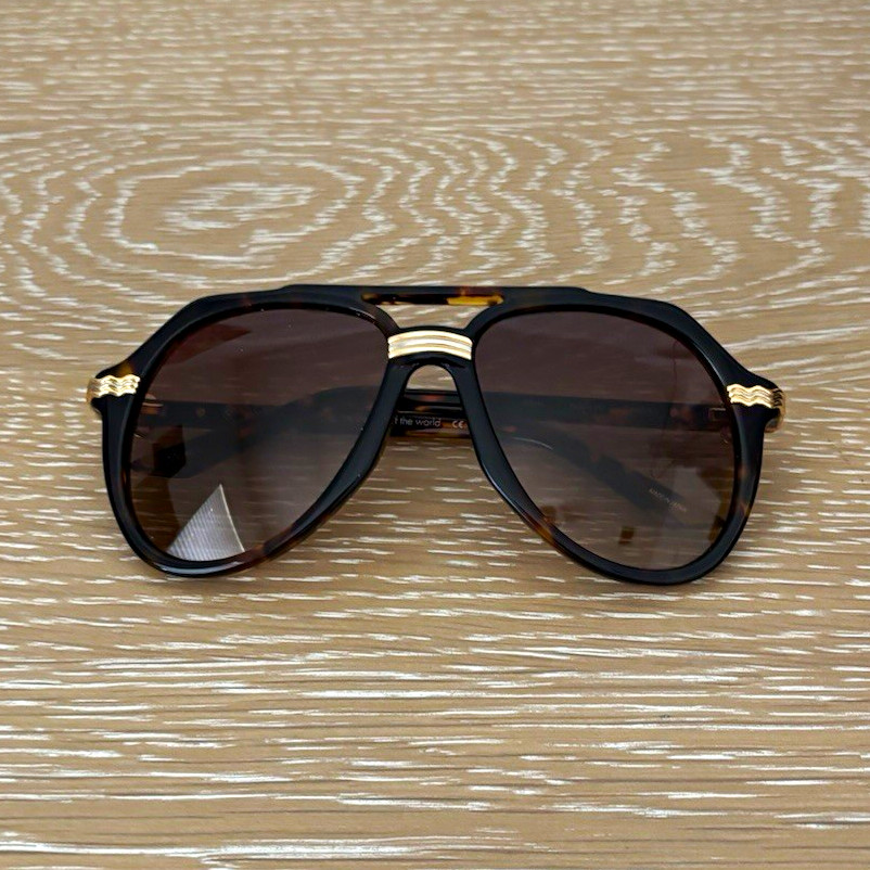 Casablanca Men’s Sunglasses Brown Tinted Plastic Lenses