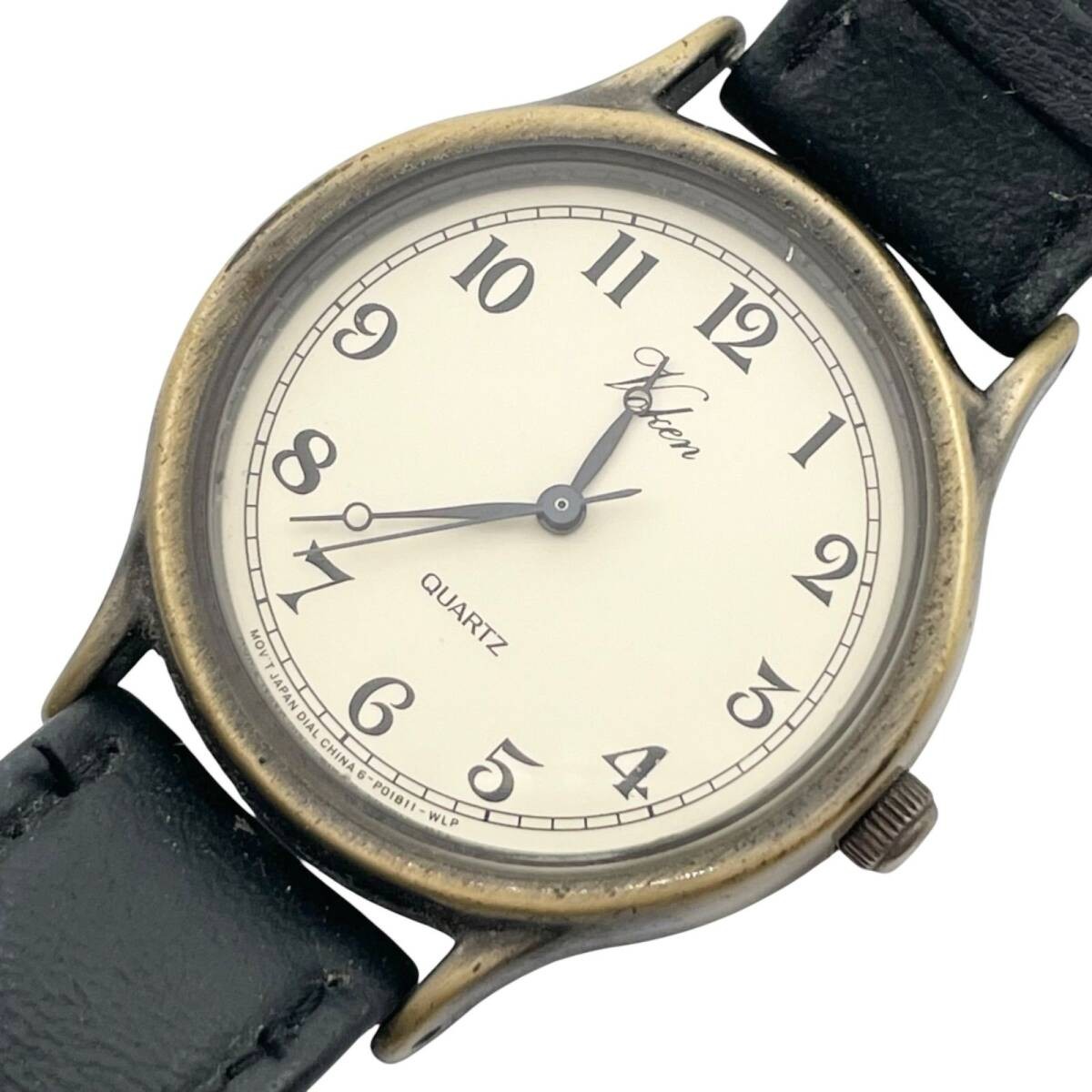 Fudo Citizen Voken Watch Quartz Ivory Dial Vintage Antique Analog ac36