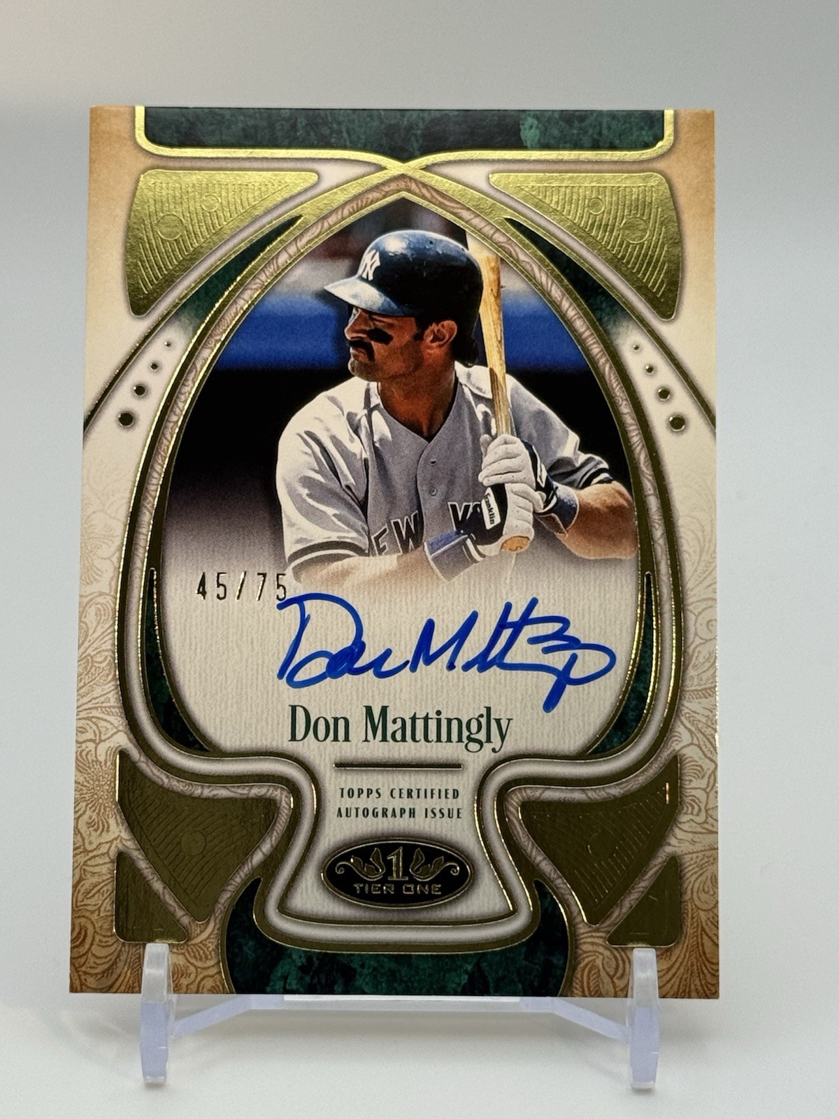 2026 Topps Tier One Don Mattingly Operators Gold Auto /75 #T1OA-DM Yankees