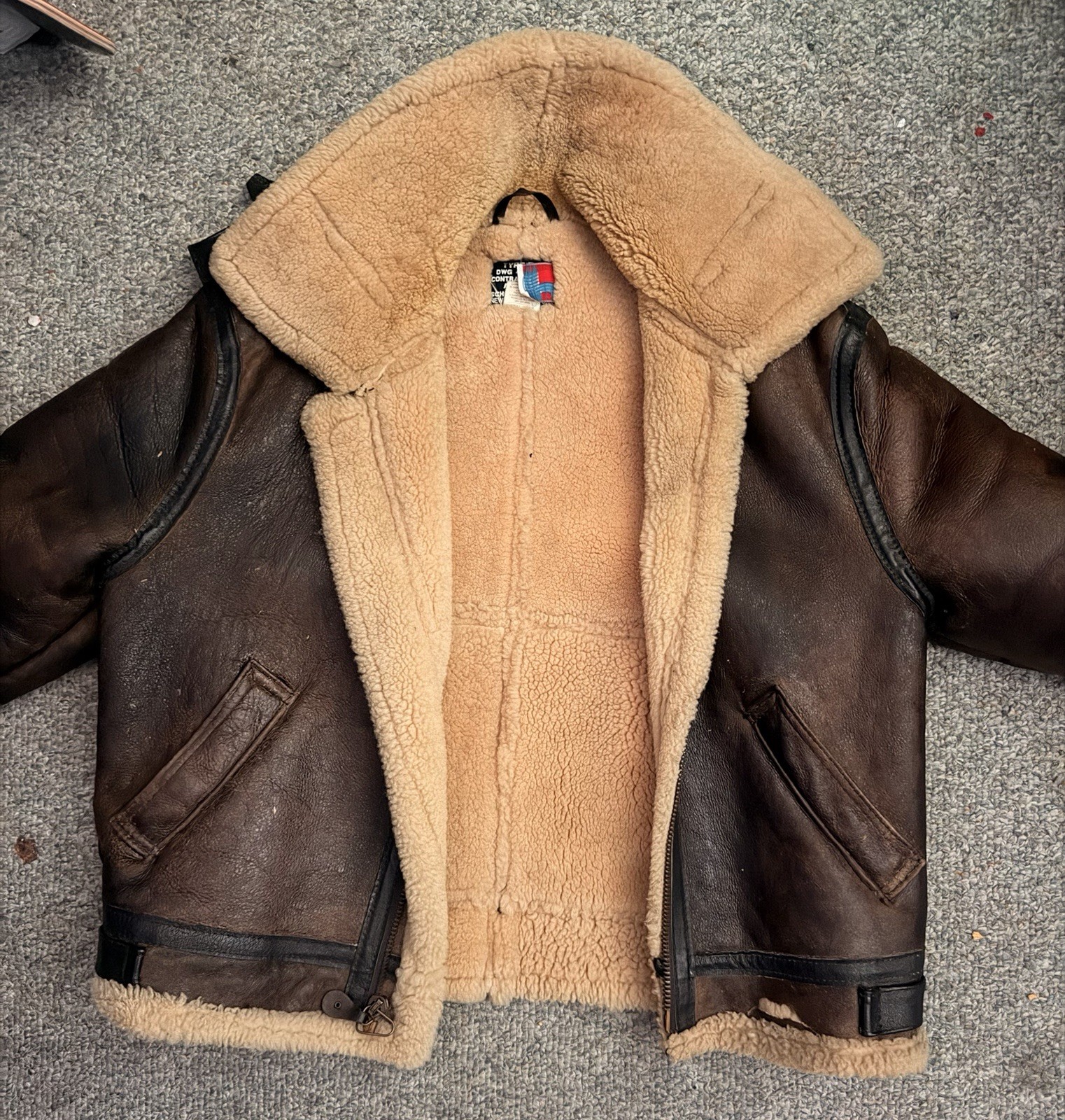 Schott B-3 Real Mouton Bomber Lamb Leather Flight Jacket Size 42 Brown US Made Schott B-3 Real Mouton Bomber Lamb Leather Flight Jacket Size 42 Brown US Made