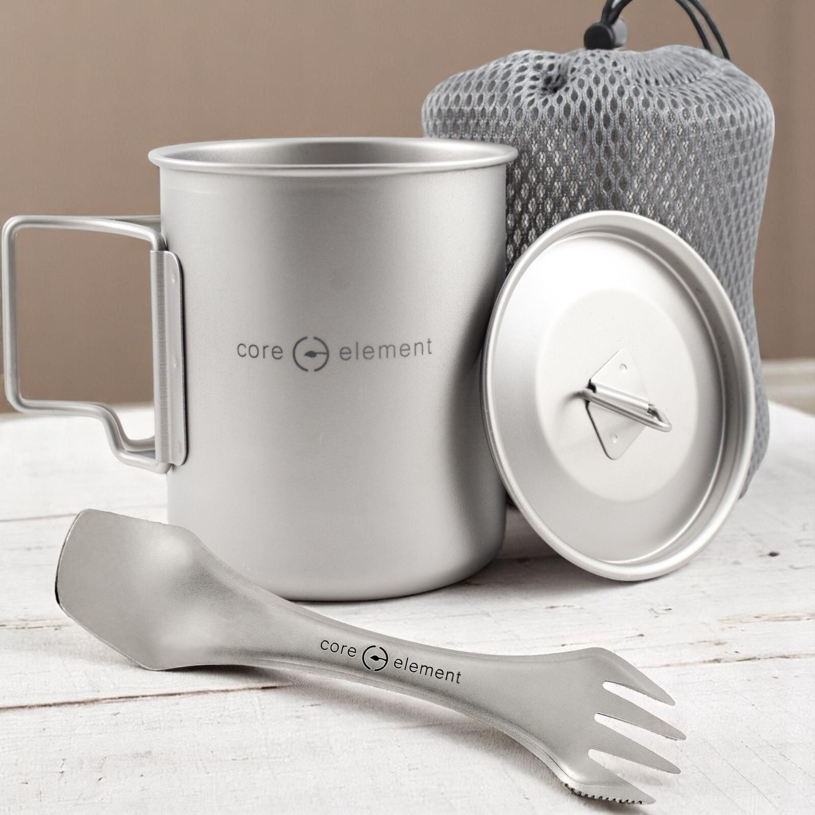 100% Titanium Cookware Ultralight 15oz 450ml Cup Mug 3-in 1 Spoon Spork 100% Titanium Cookware Ultralight 15oz 450ml Cup Mug 3-in 1 Spoon Spork