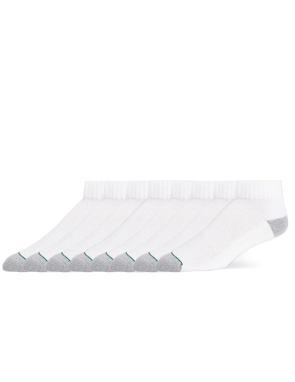 Burlington Men\'s Comfort Sport Cushion Quarter Socks 8 Pair Pack White One Size