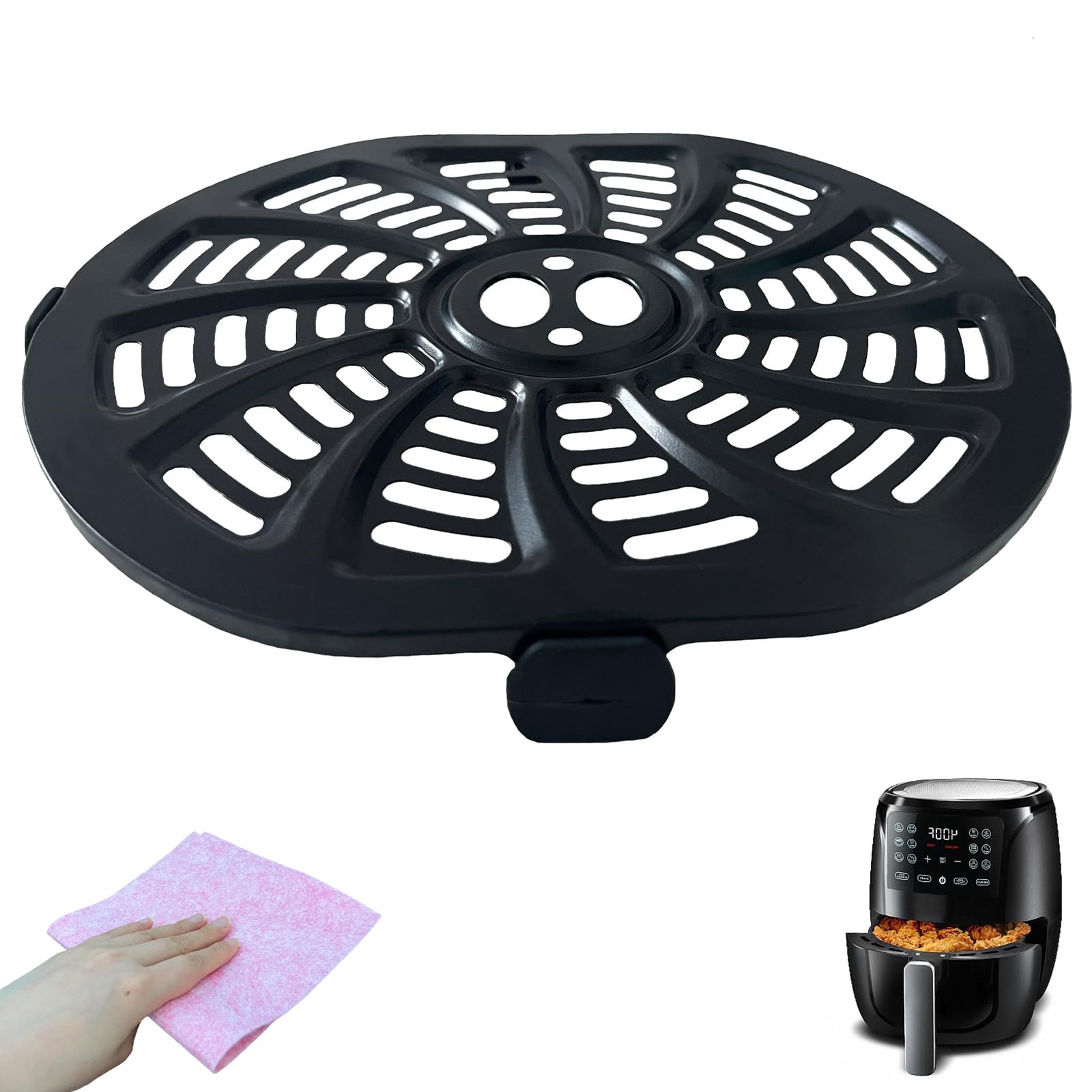 4QT Fryer Grill Plate for Gourmia GAF486 4 Quart Digital Fryers, Upgraded Gri...