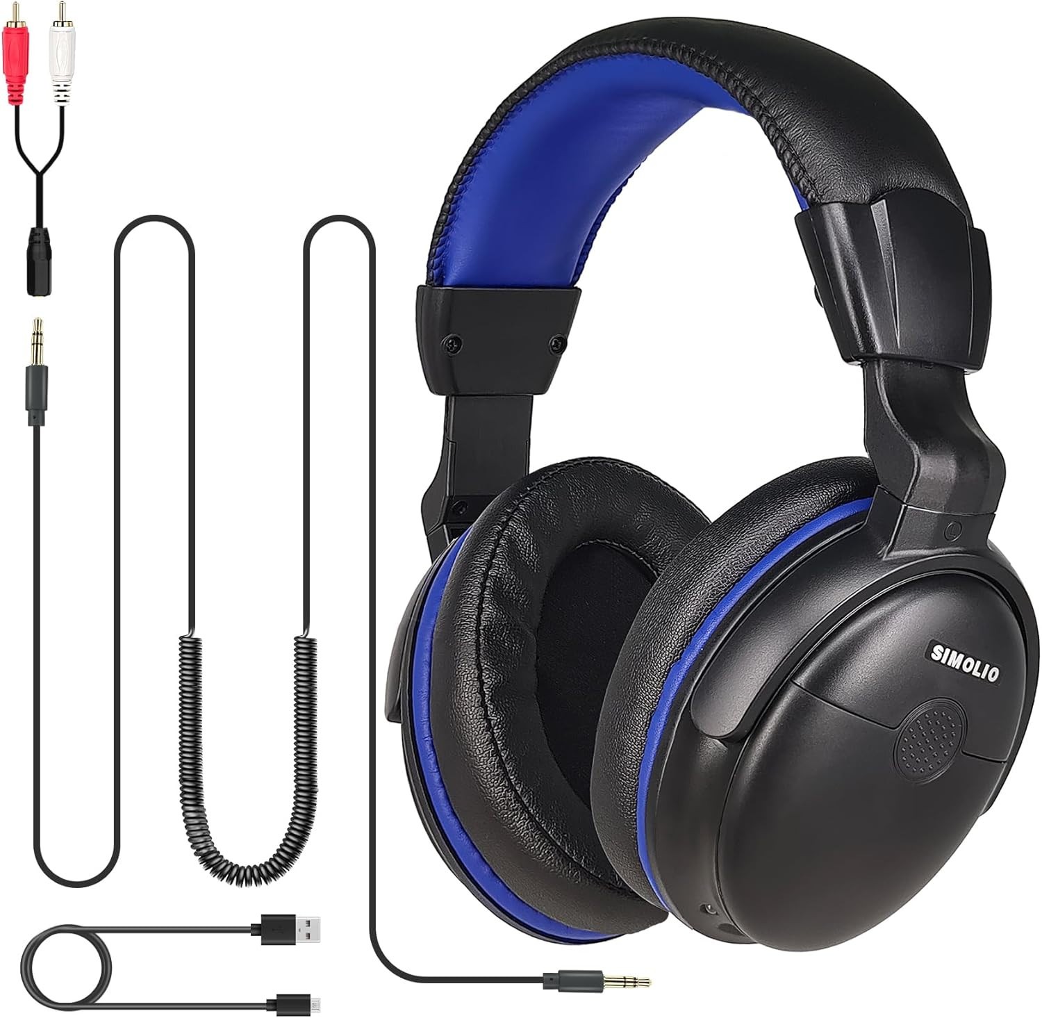 Seniors SIMOLIO Wired TV Headphones Clear Dialog 18ft Long Cord Volume Control
