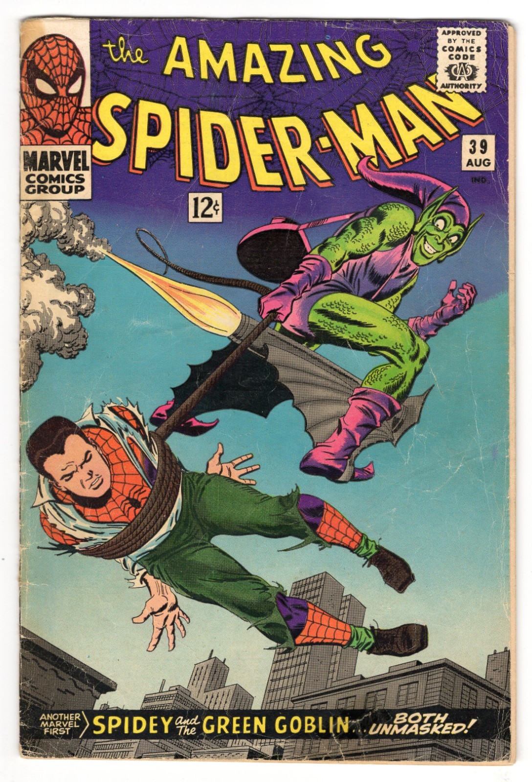 Amazing Spider-Man 39 1966 VG 4.0 Green Goblin 1st John Romita Art In Title