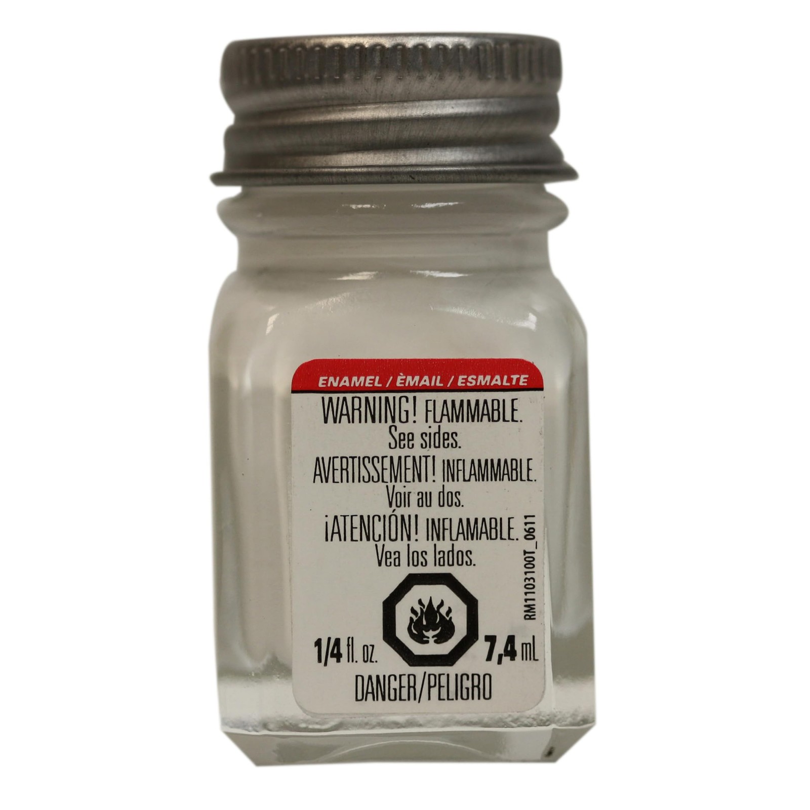 Testors 1145TT Enamel Paint, 0.25 Oz, Gloss Fl Oz (Pack of 1), White