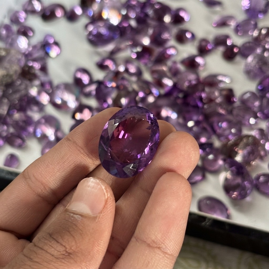 30 Carat Natural Purple Amethyst Loose Gemstone Lot