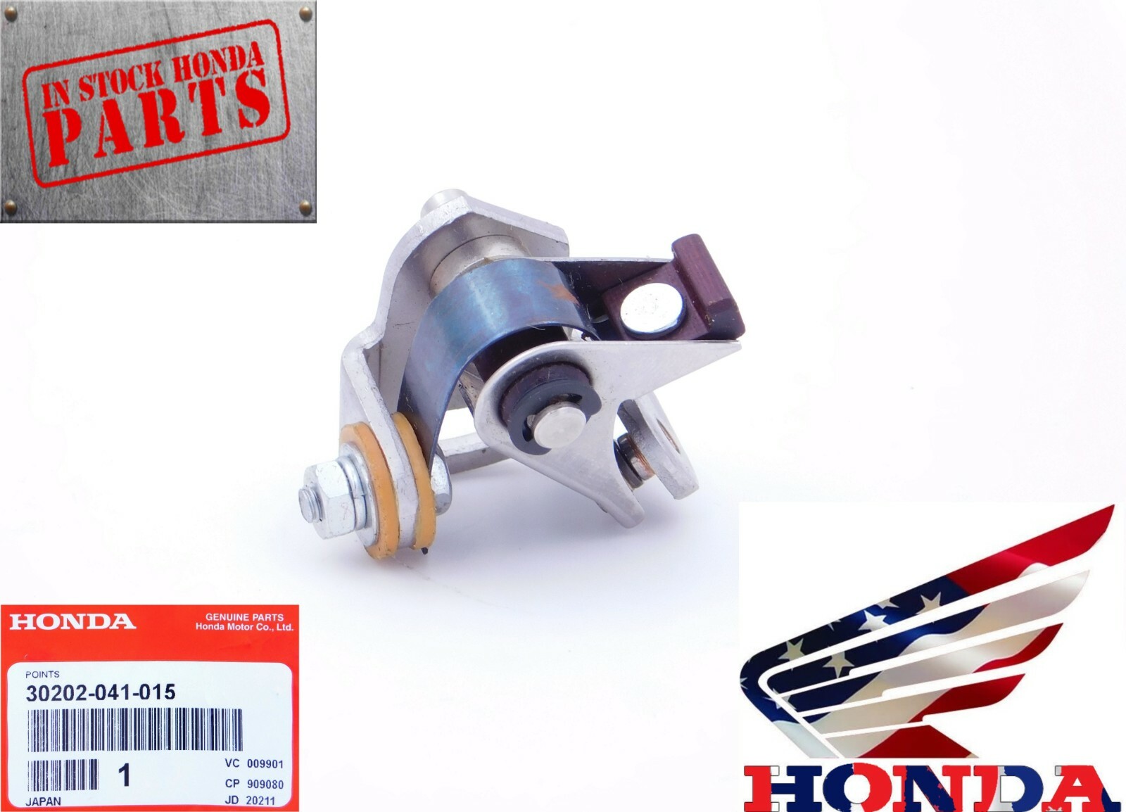 NEW GENUINE FACTORY HONDA IGNITION CONTACT BREAKER POINTS - FITS MANY MODELS OEM NEW GENUINE FACTORY HONDA IGNITION CONTACT BREAKER POINTS - FITS MANY MODELS OEM