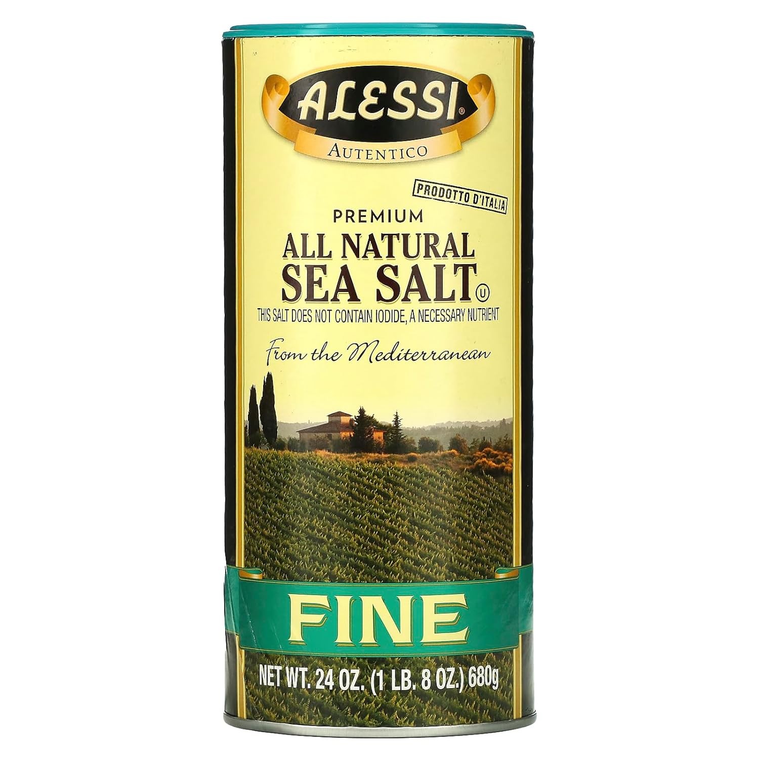 ALESSI Fine Mediterranean Sea Salt, 24oz (6 Pack) ALESSI Fine Mediterranean Sea Salt, 24oz (6 Pack)