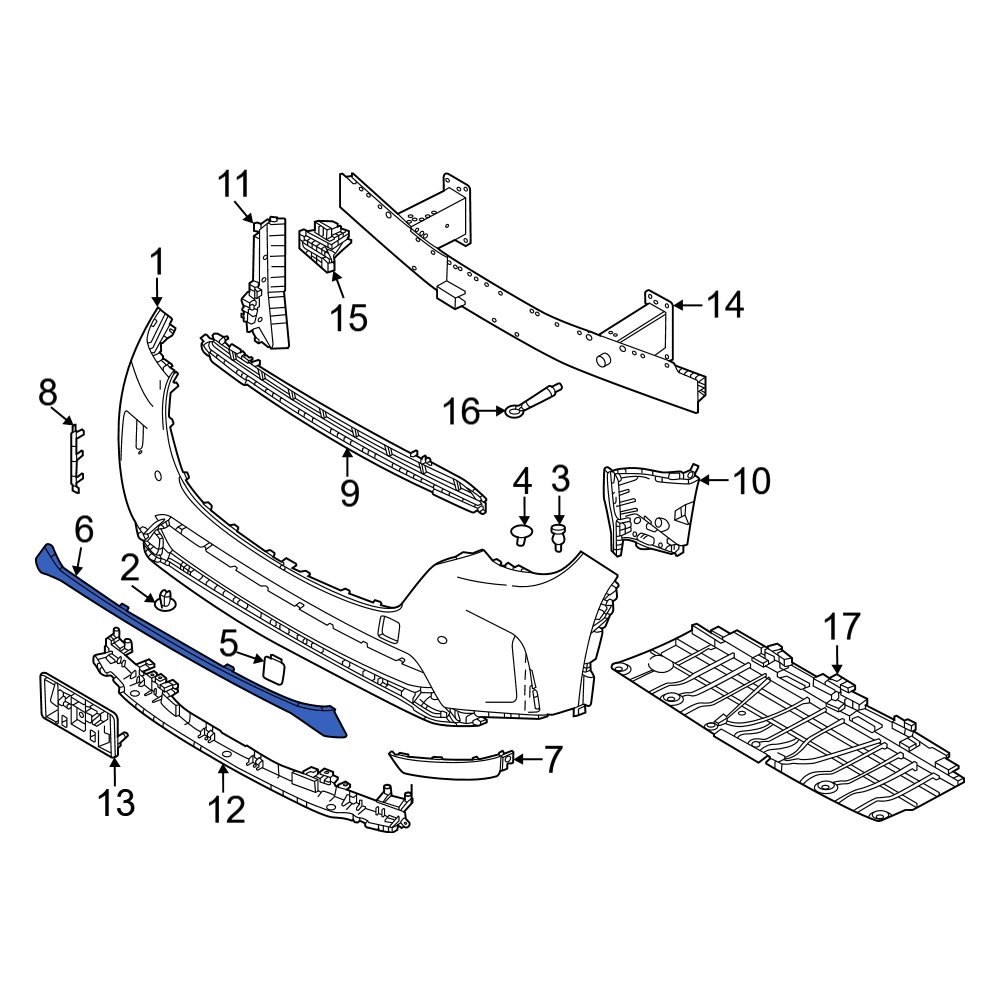 For Mazda CX-90 2024-2026 Mazda KMV750121 Front Center Bumper Trim