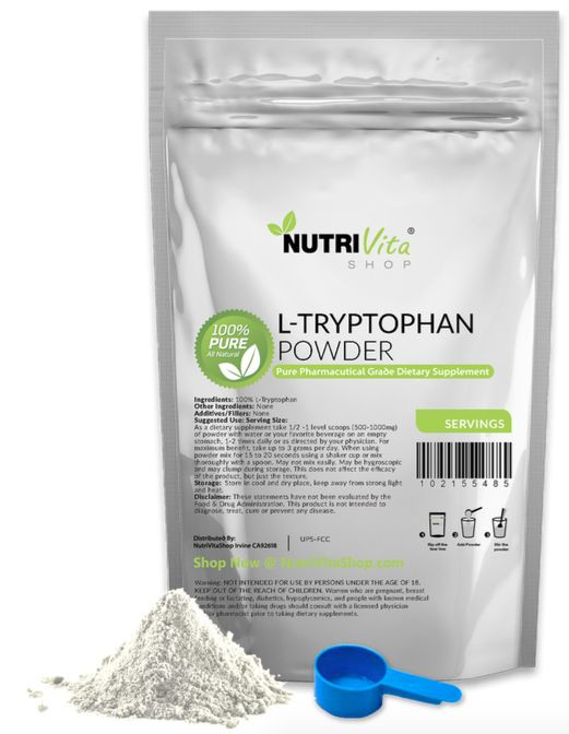 2X 500g (1000g 2.2 lb) 100% PURE L-TRYPTOPHAN AMINO ACID USP GRADE SLEEP POWDER