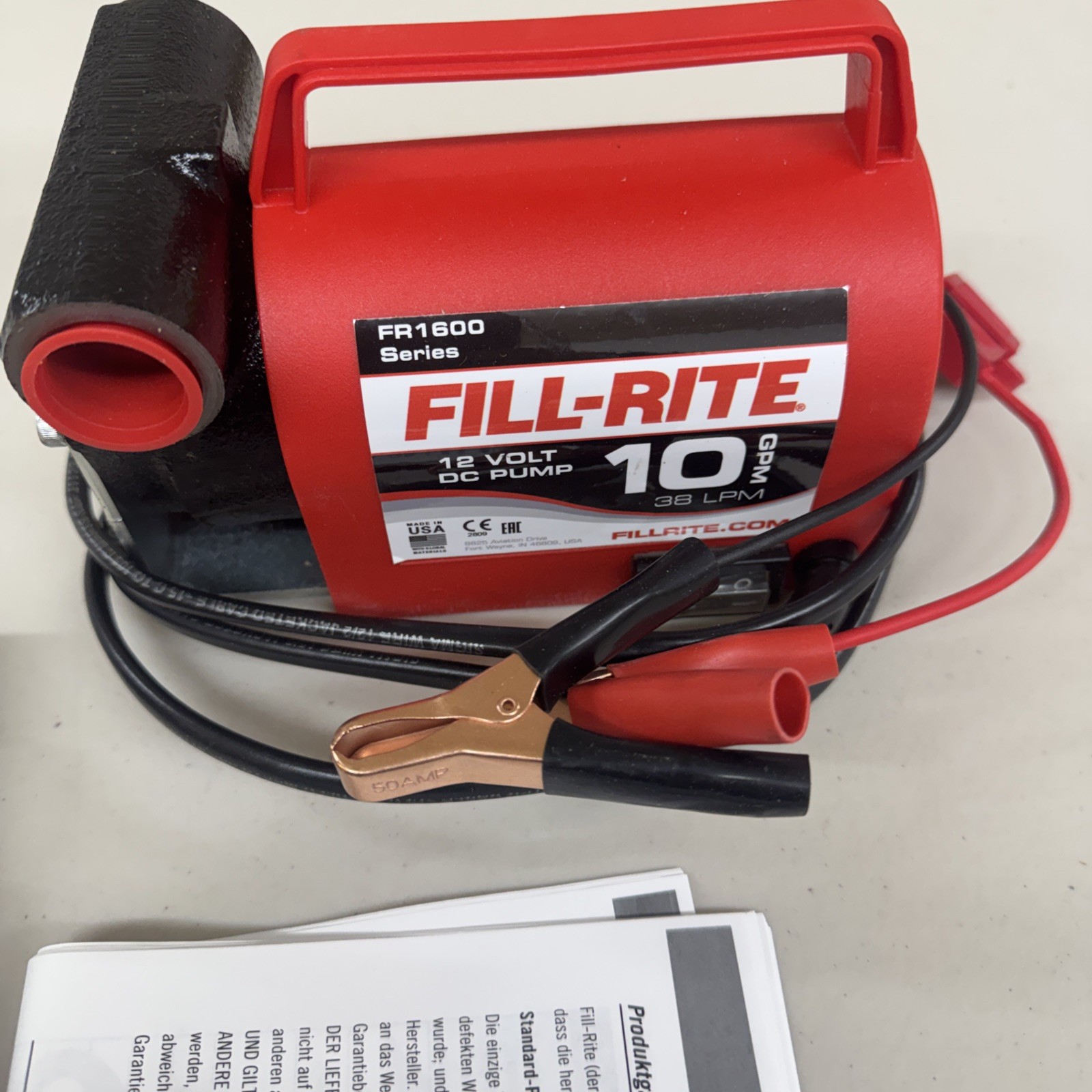 Fill-Rite FR1612 12V DC Fuel Transfer Pump 10 GPM FR1600 Series