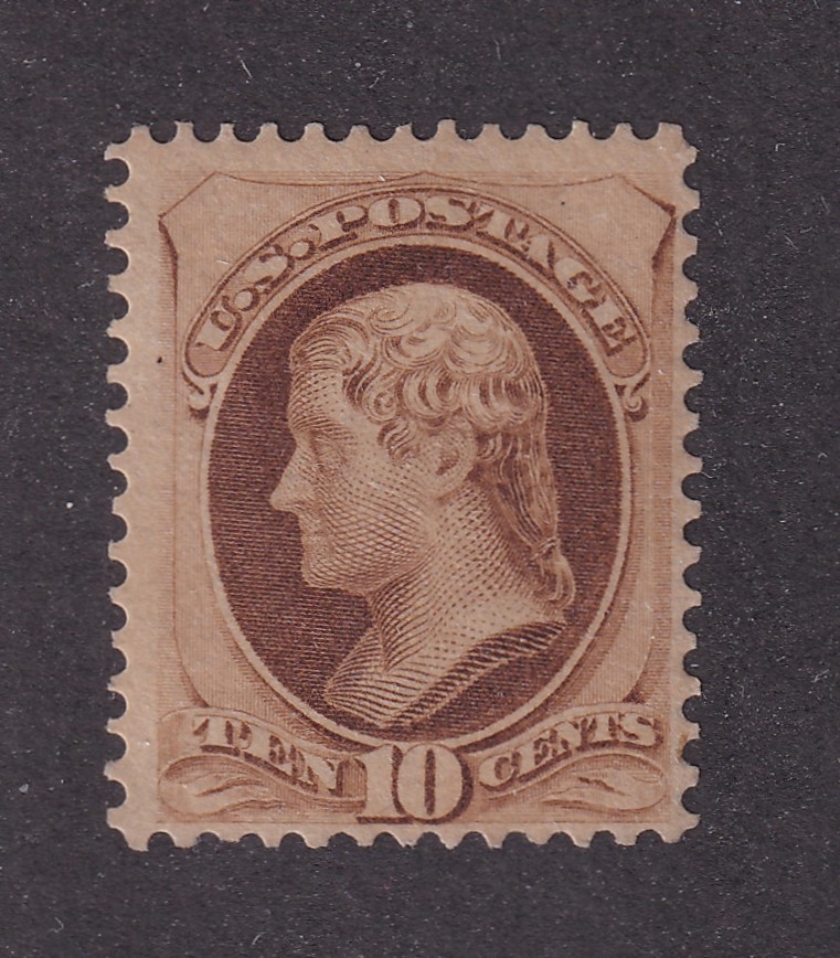 MATT\'S STAMPS US SCOTT #188 THOMAS JEFFERSON 10-CENT 1879 ISSUE, MVLH CV$1800