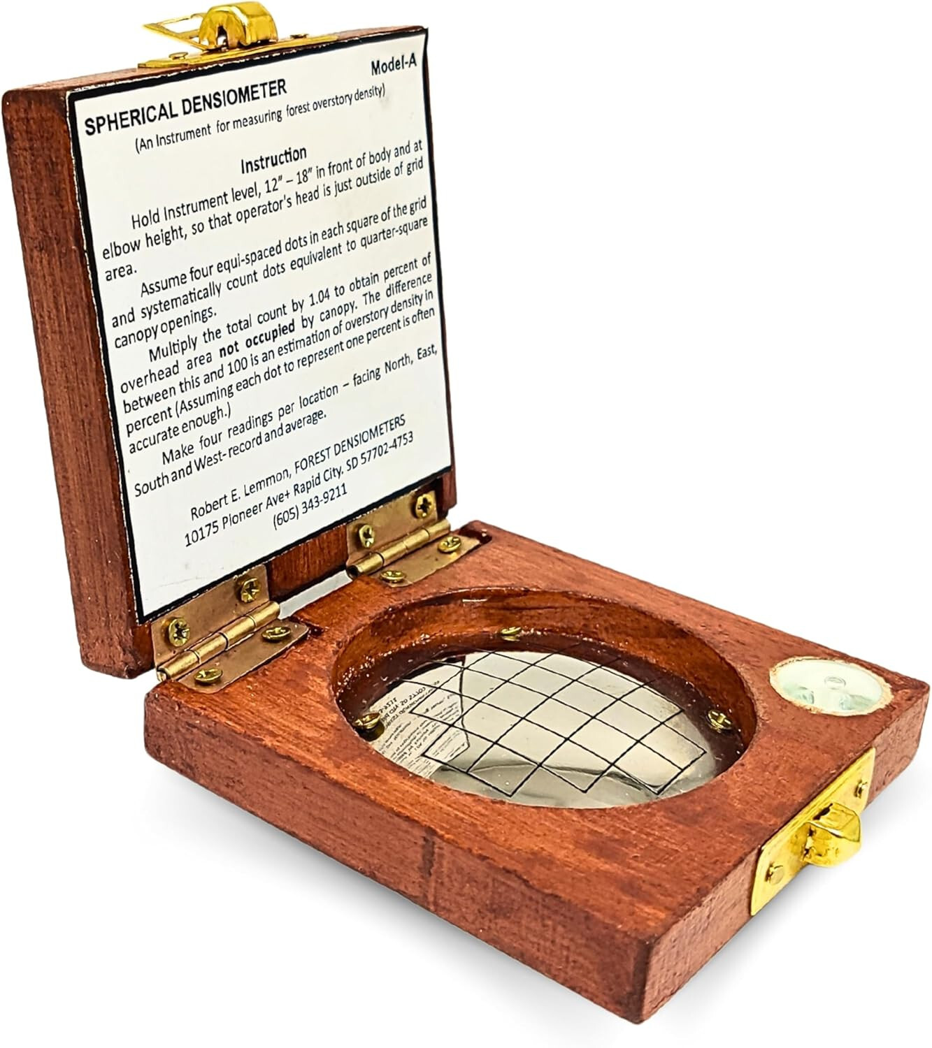 Vintage Scientfic Instrument Crown Densiometer, Convex Natural Wooden Handcraft Vintage Scientfic Instrument Crown Densiometer, Convex Natural Wooden Handcraft
