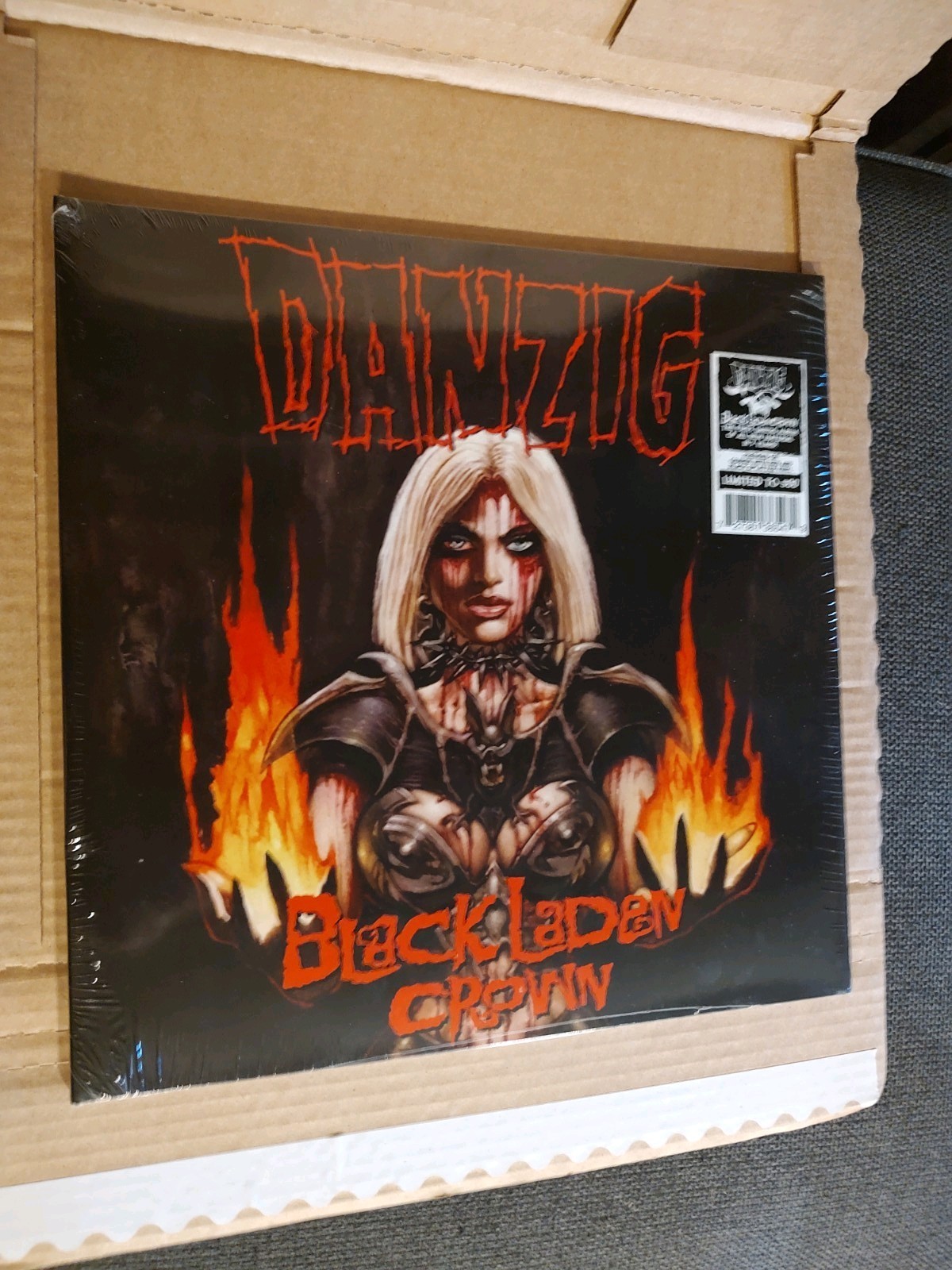 Danzig Black Laden Crown Sealed Orange Red & Black Splatter 1/500 Misfits 2017