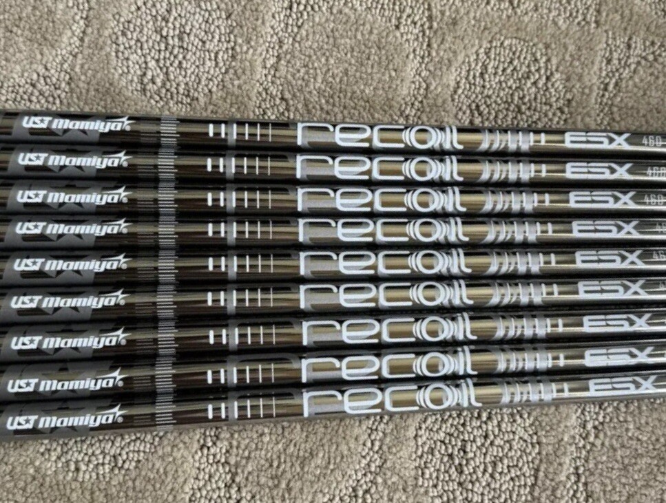 New UST Mamiya Recoil ESX 460 Iron Shaft F2 A,F3 R Flex , F4 Stiff .370 Parallel New UST Mamiya Recoil ESX 460 Iron Shaft F2 A,F3 R Flex , F4 Stiff .370 Parallel