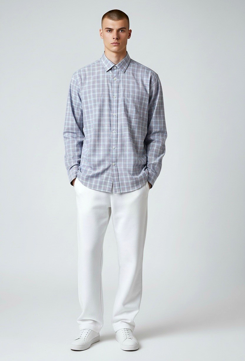 UNTUCKit Moravia WF Mens L Blue Plaid Wrinkle Free Cotton Button-Up 40541 UNTUCKit Moravia WF Mens L Blue Plaid Wrinkle Free Cotton Button-Up 40541