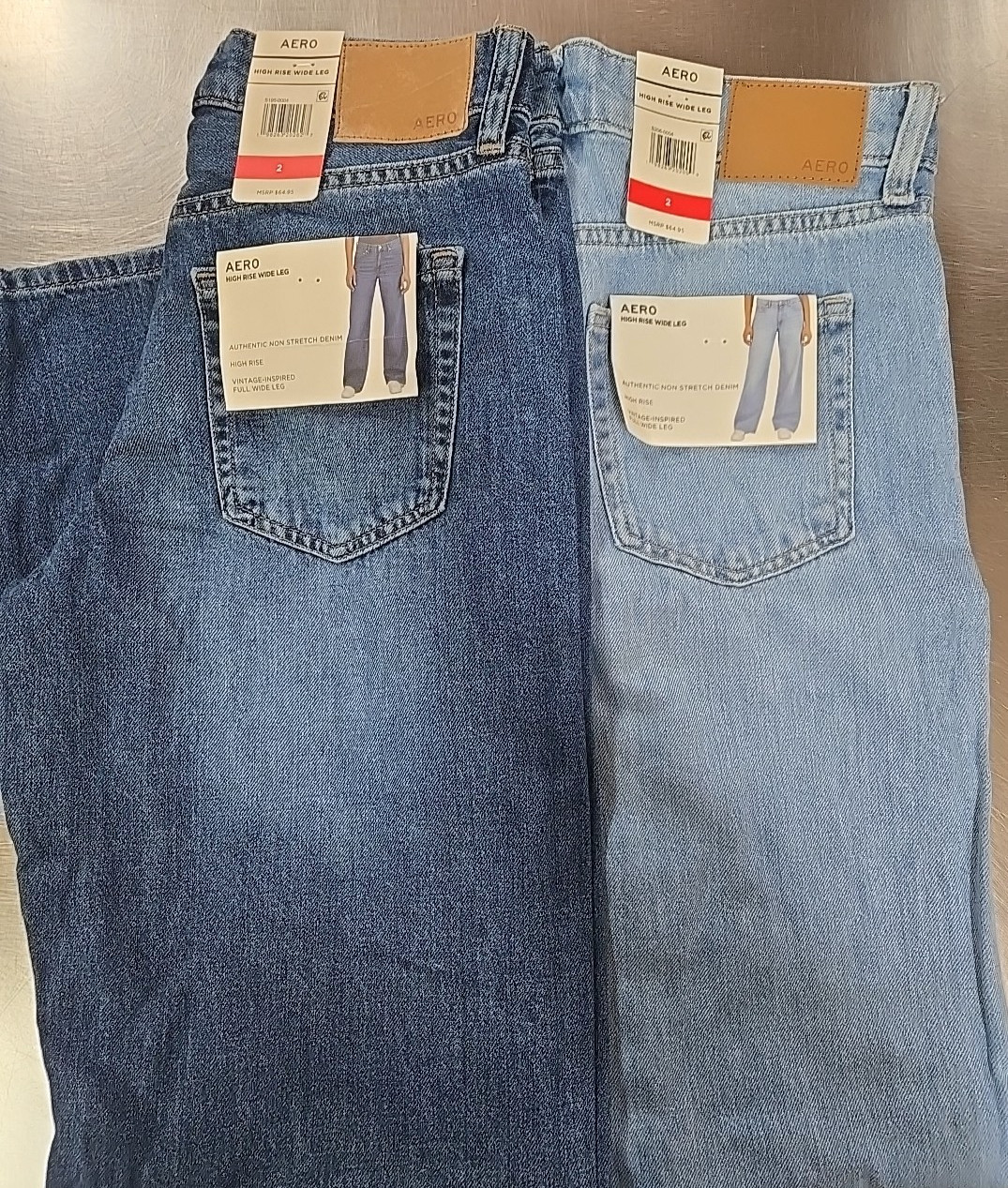 NWT: Women's Aeropostale High Rise Wide Leg Jeans - 2 Colors - Many Sizes NWT: Women's Aeropostale High Rise Wide Leg Jeans - 2 Colors - Many Sizes