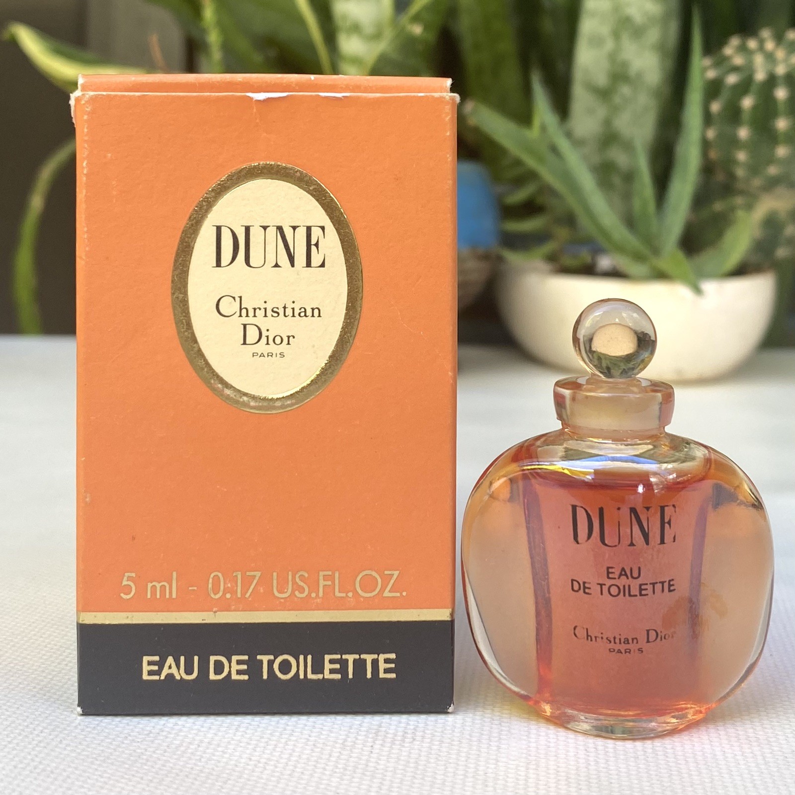 💝Vintage DUNE Christian Dior EDT 5ml Mini Travel-Size Perfume New In Box