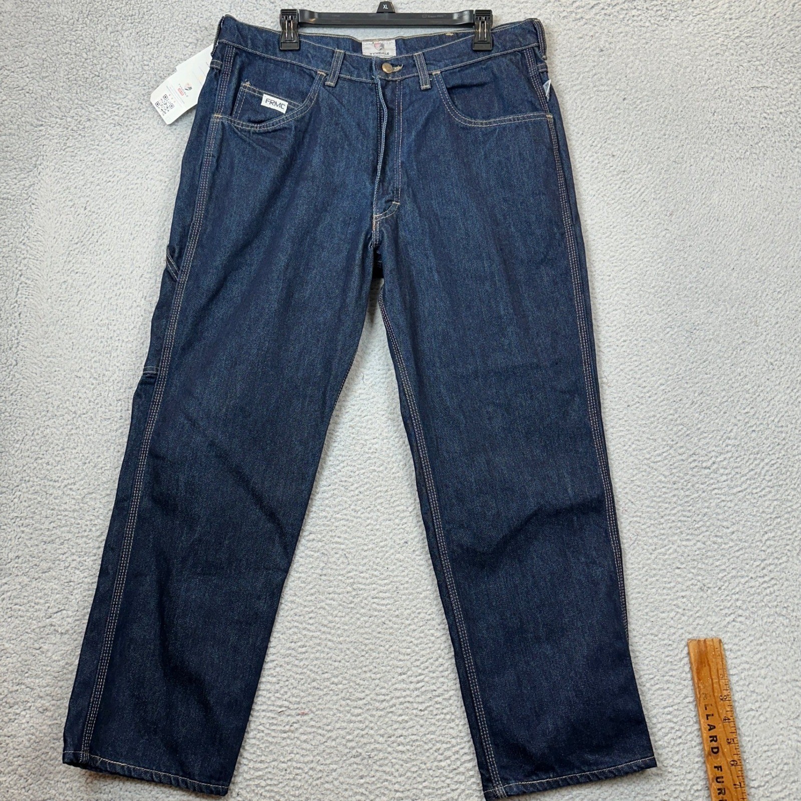 NEW Tyndale Pants Men 34X29 F290T Dark Wash Flame Resistant FRMC Arc Rated Denim