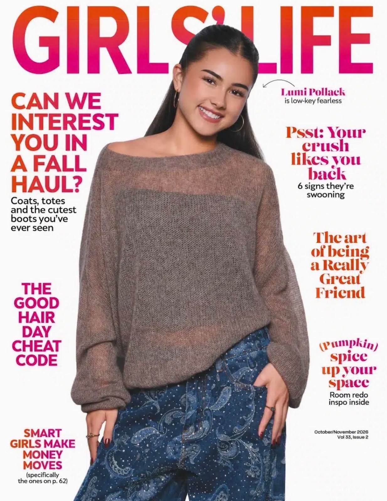 Lumi Pollack - Girls Life Magazine - September 2026 - October 2026 - BRAND NEW Lumi Pollack - Girls Life Magazine - September 2026 - October 2026 - BRAND NEW