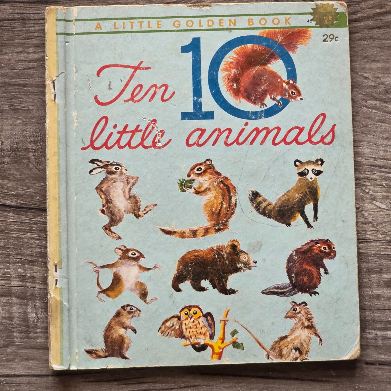 Vintage 1961 Ten Little Animals Little Golden Book 451 1st Edition A Printing Vintage 1961 Ten Little Animals Little Golden Book 451 1st Edition A Printing