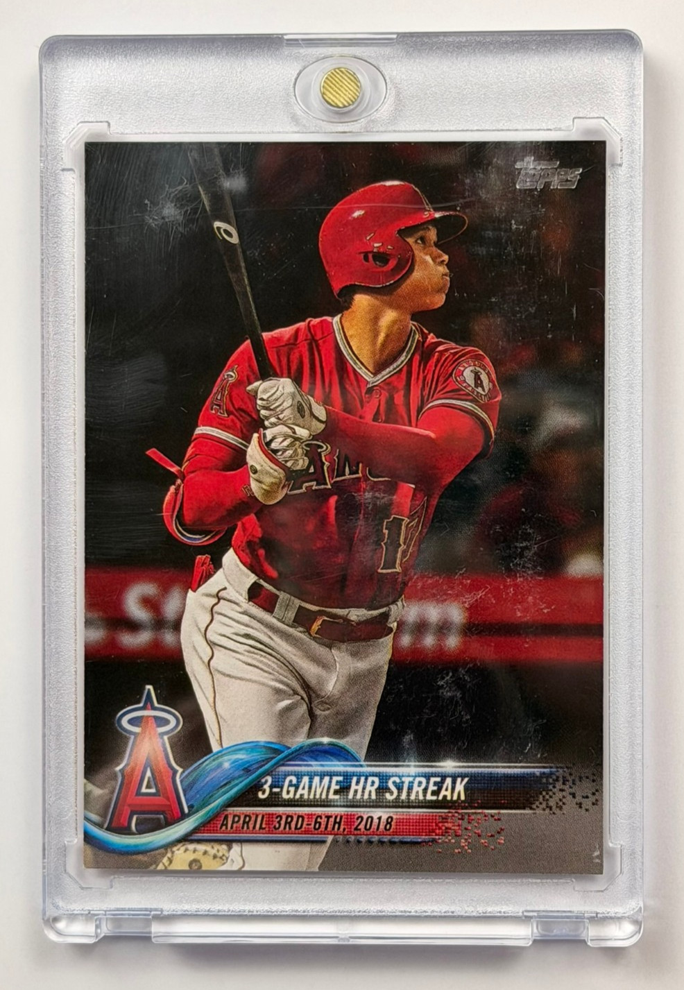 2018 Topps Update Shohei Ohtani #US189 3-Game HR Streak Rookie Card RC