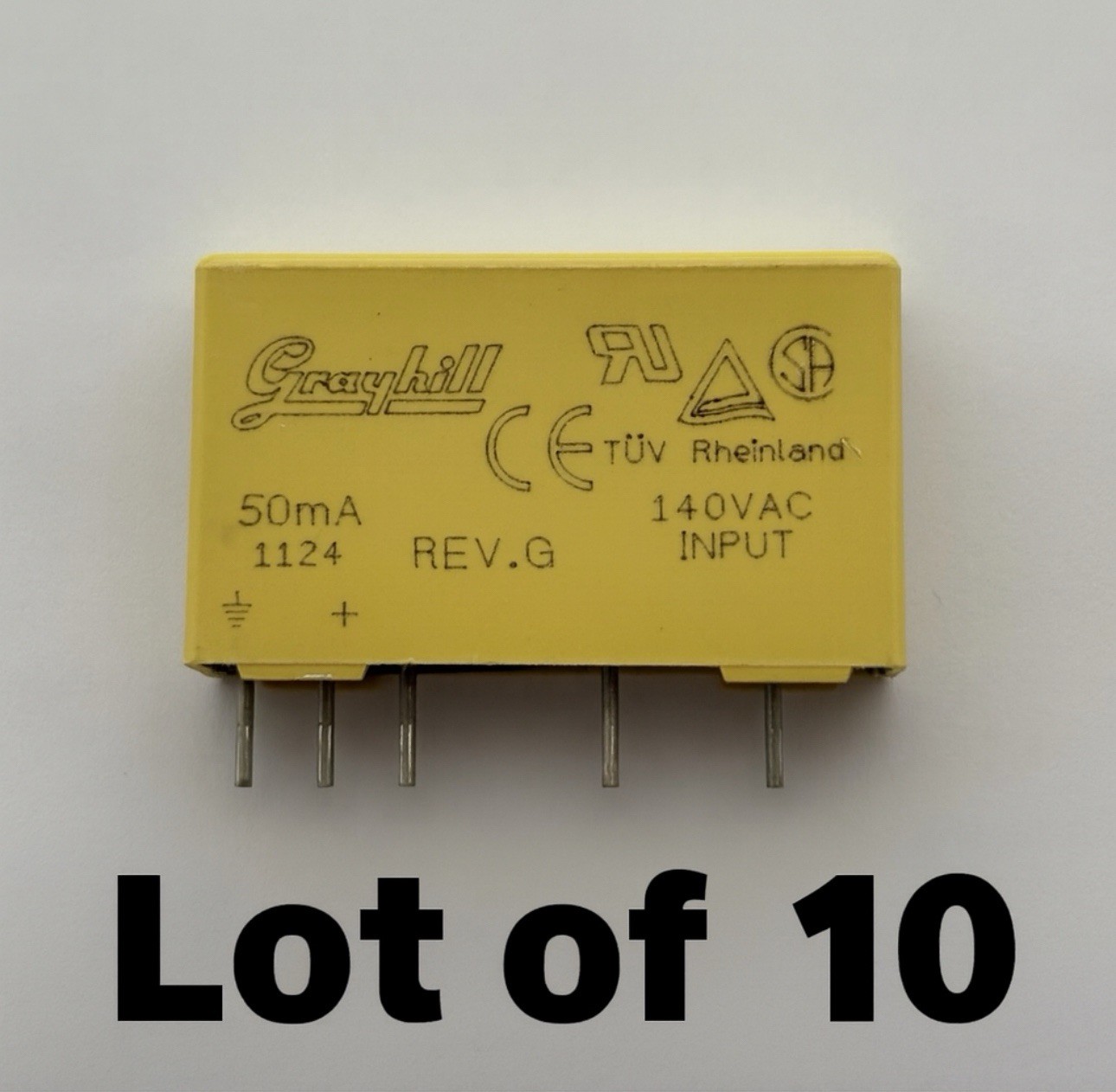 Lot of 10 Grayhill 70M-IAC5 AC Input Modules 90-140VAC 50mA Rev G NOS New