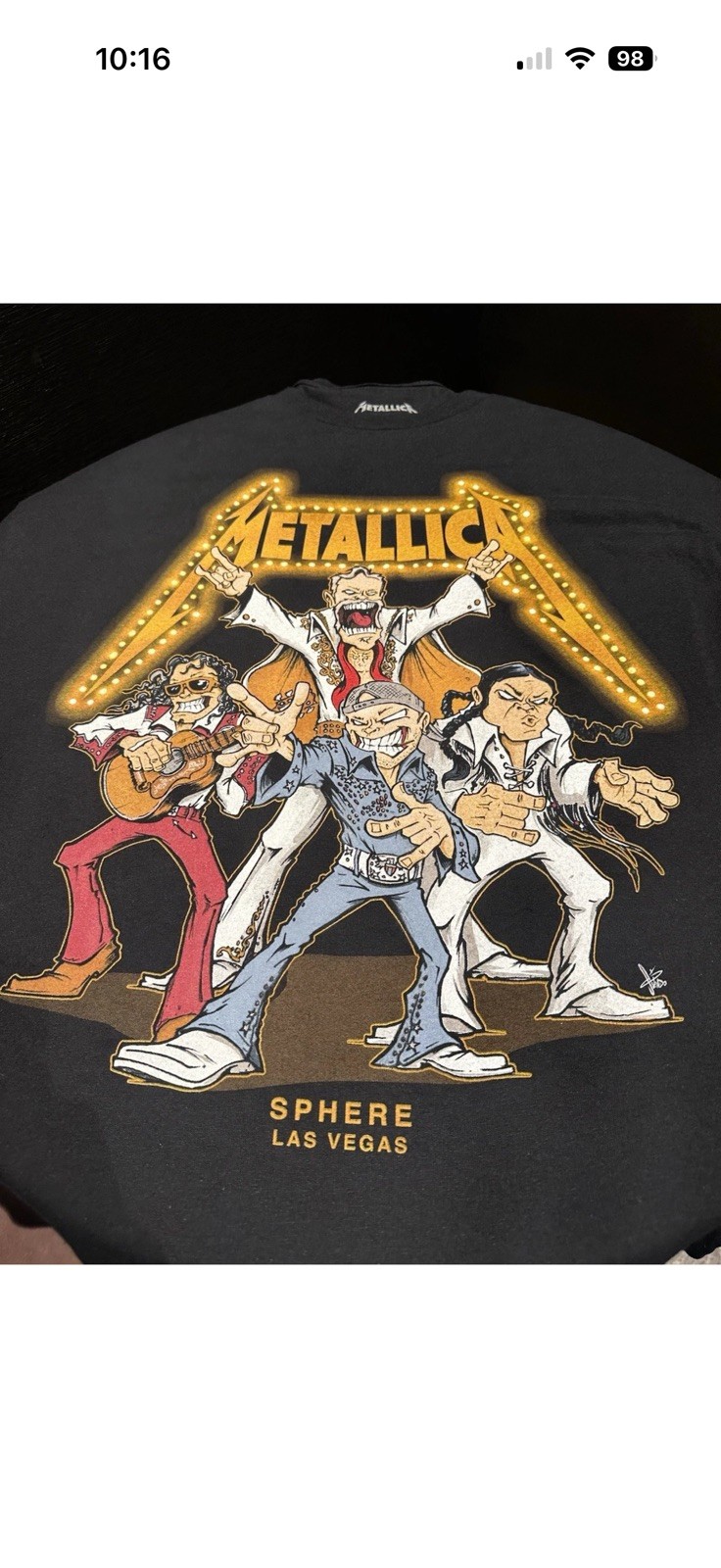 Official Metallica Sphere Residency t shirt Las Vegas SPHERE 2026-2027 Size XL Official Metallica Sphere Residency t shirt Las Vegas SPHERE 2026-2027 Size XL