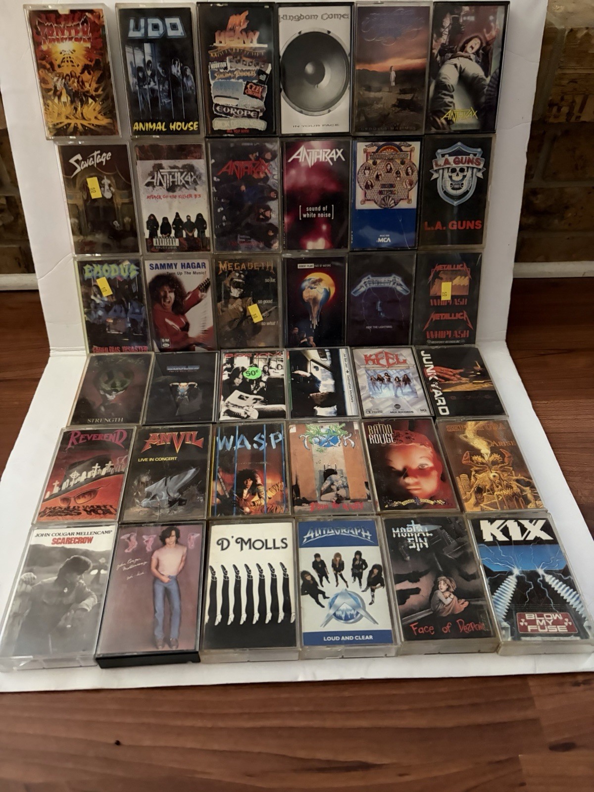 Lot Of 36 Heavy Metal, Hair Band, And Rock Cassette Tapes Lot Of 36 Heavy Metal, Hair Band, And Rock Cassette Tapes