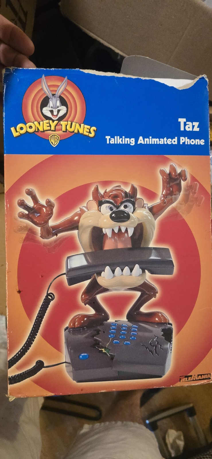 Taz Talking Animated Phone, Looney Tunes Tazmanian Devil Landline Telemania Taz Talking Animated Phone, Looney Tunes Tazmanian Devil Landline Telemania