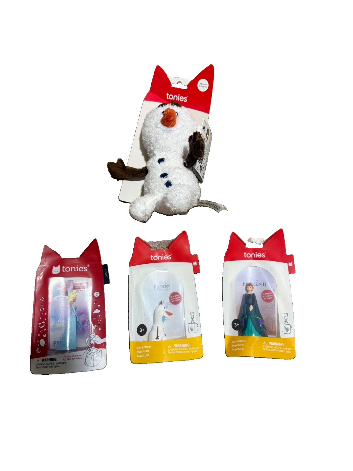 Tonies Disney Frozen Bundle Elsa Anna Olaf + Huggable Buddy 4 Piece NEW Tonies Disney Frozen Bundle Elsa Anna Olaf + Huggable Buddy 4 Piece NEW