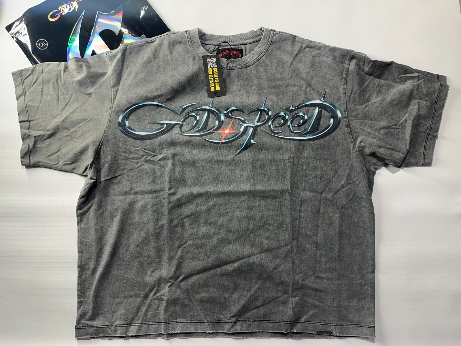 Godspeed New Age Logo Men\'s T-Shirt Grey XXL NWT 100% Authentic Godspeed New Age Logo Men\'s T-Shirt Grey XXL NWT 100% Authentic